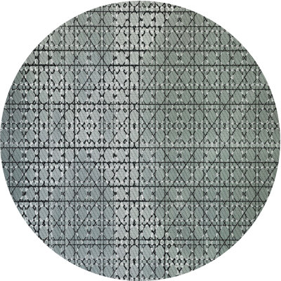 Tapis géométrique gris