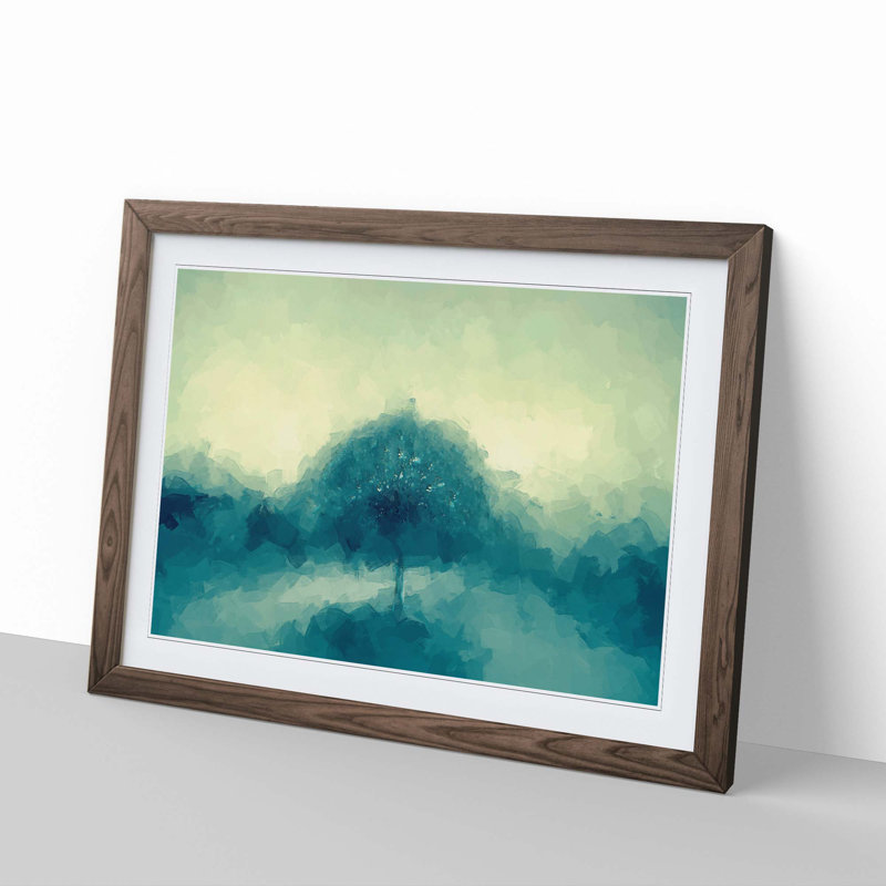 Jazz Tree in Abstract - Framed Print, Walnut, 35cm H x 50cm W x 2cm D