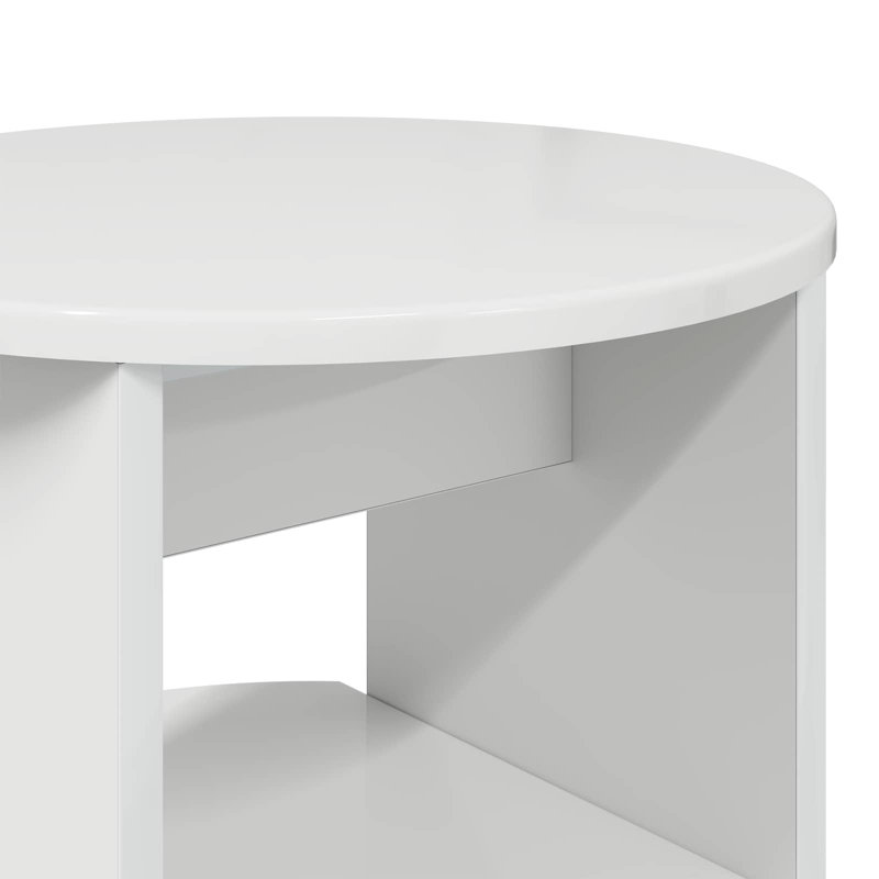 End Table, High Gloss White, 2