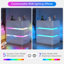 Fully Assembled 3-Drawer Nightstand with Charging Station and Motion Sensor RGB Light, Curved Profil-1210173028-1208932935