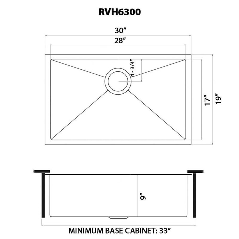 Ruvati 30-inch Undermount Stainless Steel Kitchen Sink 16 Gauge Single Bowl, Gold