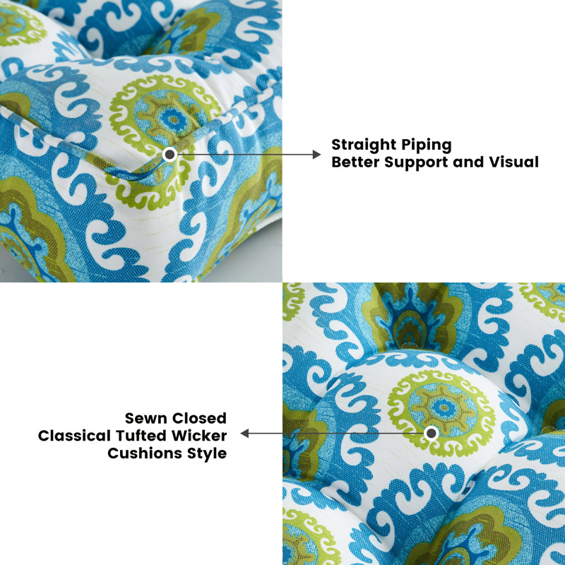 Coussins de siège d'extérieur à motif floral