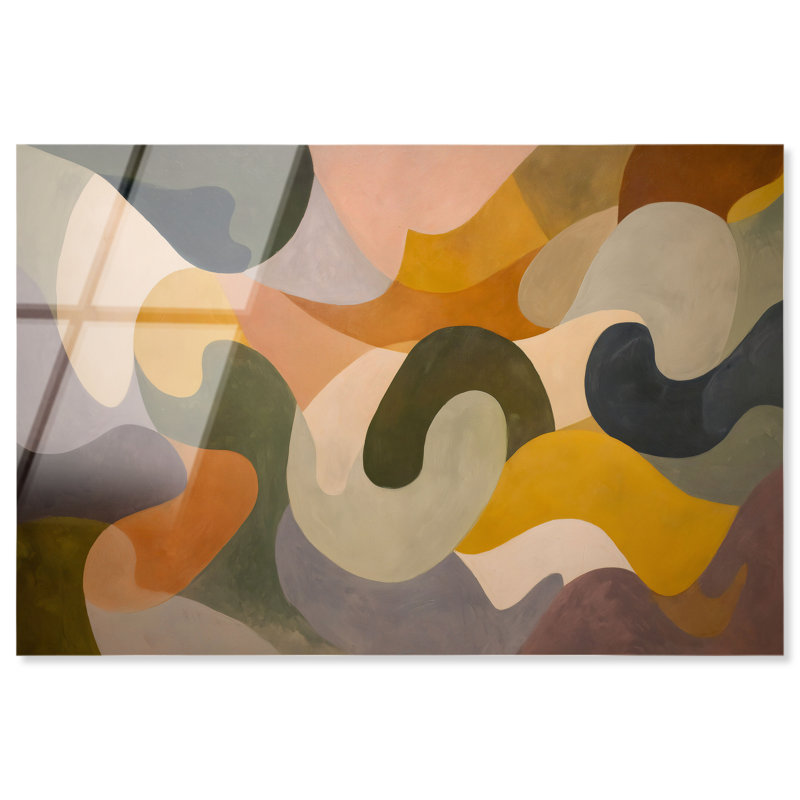 «Tan Curves II», reproduction d'art acrylique sur toile par Art Remedy, prête à être accrochée, 45 x 30, 30"H x 45"W