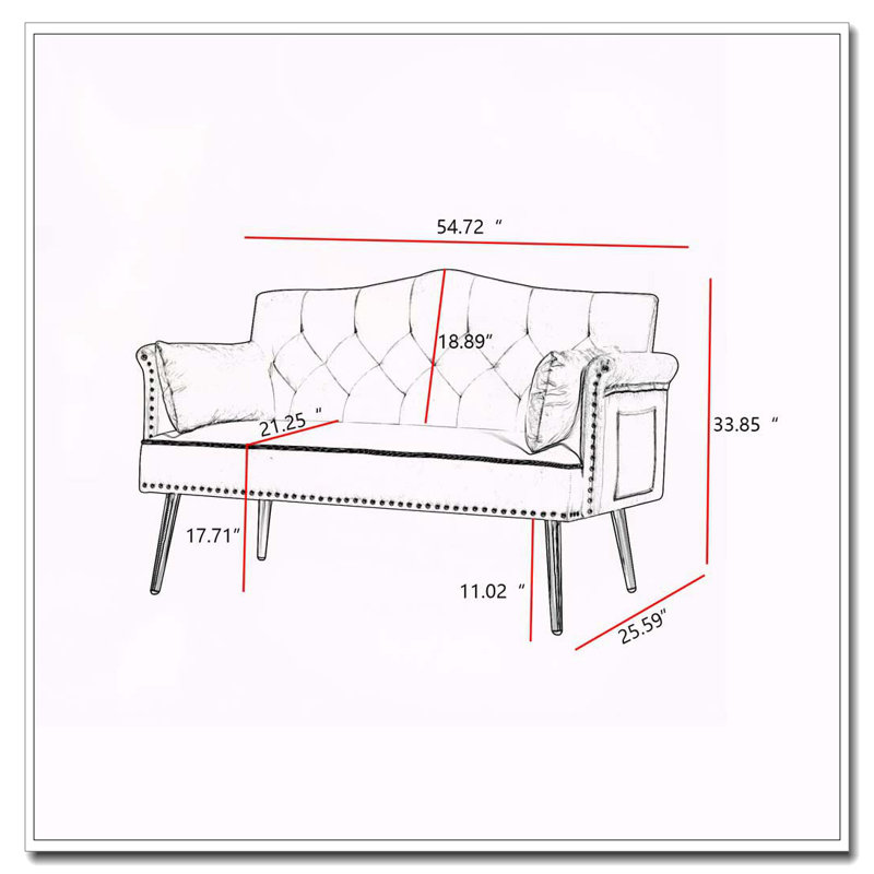 PINK 2 SEATER SOFA, Pink