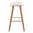 Saddle 26" Mid-Century Modern Counter Stool In Walnut And White Faux Leather By Lumisource - Set Of 2-413634687