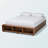 Aura Full Platform Bed, Built-In Shelves modern rustic, Brown 13.78'' H X 58.11'' W X 84.59'' L-1815184792