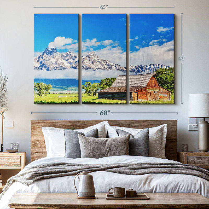 " Grand Teton Mormon Barn ", 42" H x 65" W x 1.25" D