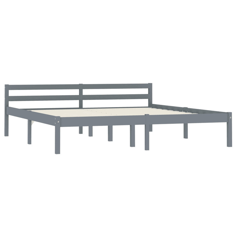 Aaryahi Solid Wood Bed, Super King (6'), Grey
