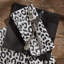 Ensemble de 4 serviettes noires à imprimé léopard Leisha-397899071