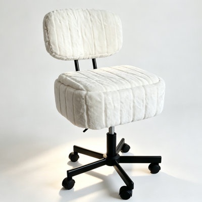 Tabouret de coiffeuse en velours à hauteur réglable avec dossier et fauteuil de maquillage rembourré pour coiffeuse et chambre à coucher