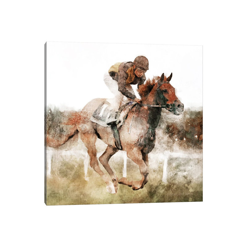 Number One Rider by Bluebird Barn - Wrapped Canvas Painting, 45.72 cm H x 45.72 cm W x 1.91 cm D