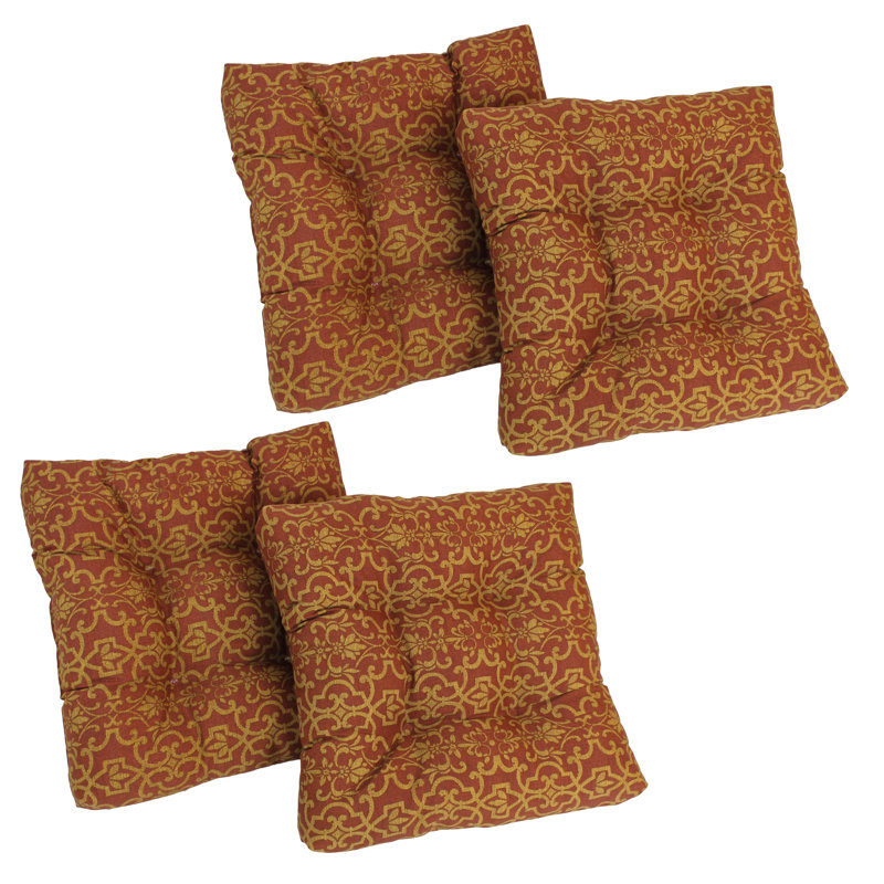 Outdoor 5'' Seat Cushion, Brown/Red