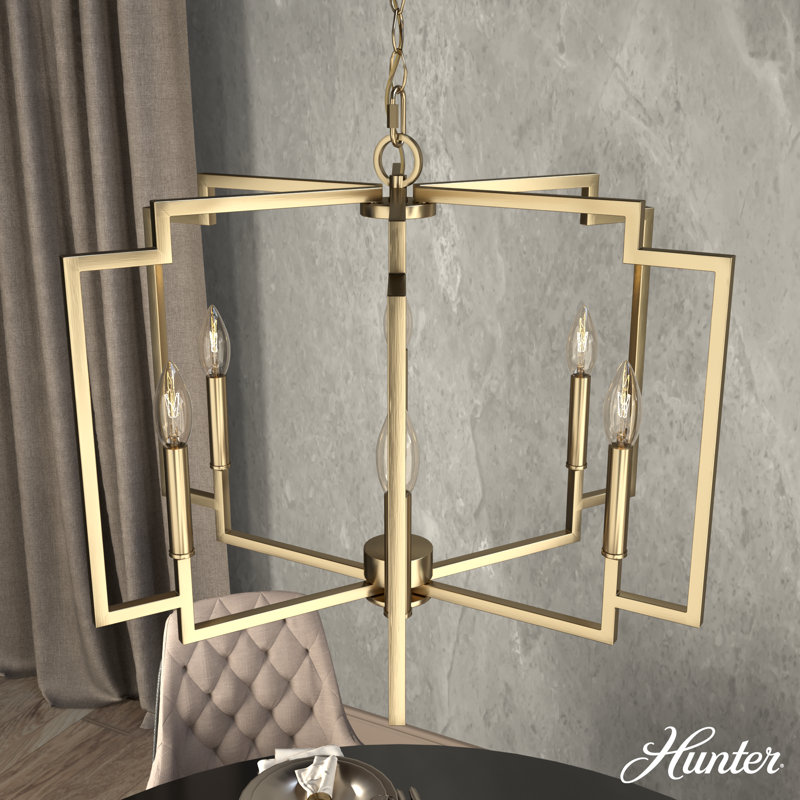 Zoanne Alturas Gold 24" Modern Glam Chandelier