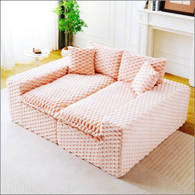 Canapé de luxe en velours multifonctionnel - disposable en une rangée, côte à côte ou face à face, mobilier de salon élégant pour une décoration intérieure confortable