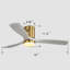 Ventilateur de plafond 52 po avec lumières DEL Khristi