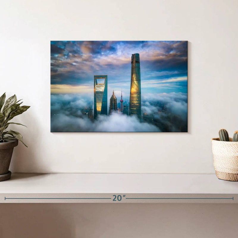 Lilie Lujiazui Skyscrapers, 8" H x 12" W