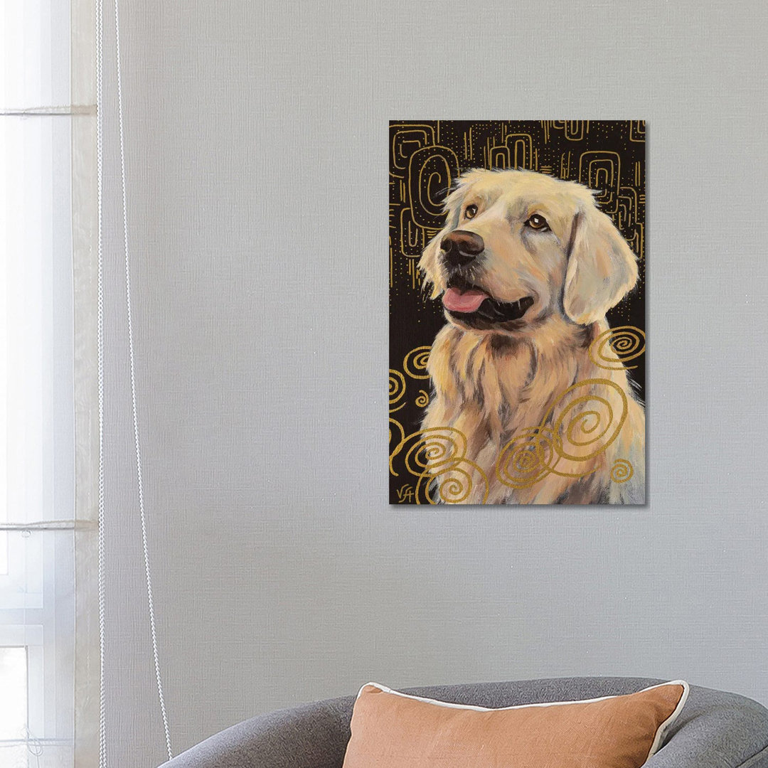 Gold Retriever von Alona Vakhmistrova - Galerie-verpackte Leinwand Giclée auf Leinwand