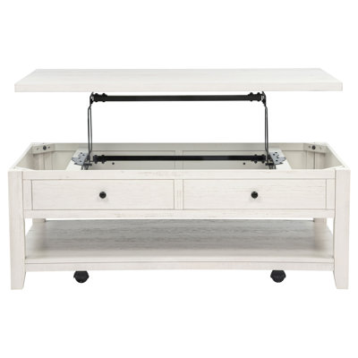 Rouseil Lift Top Coffee Table With Casters