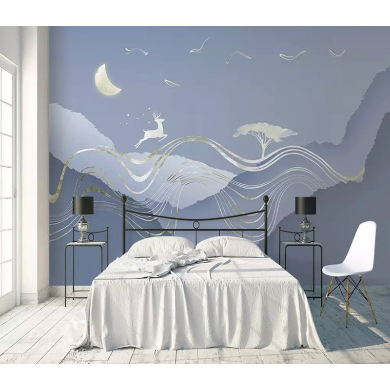 Papier peint amovible paysage, L 75 po x l 112 po