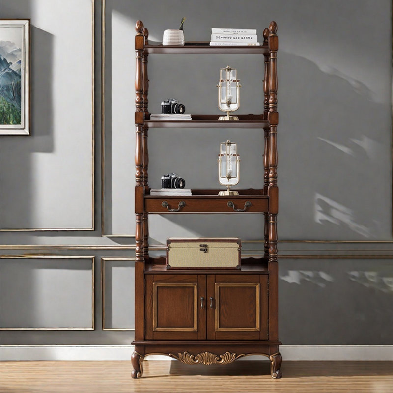 Elegant painted multi-functional bookcase, Brown