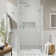 Pasadena 32.17'' W 72.01'' H Frameless Square Reversible Shower Enclosure