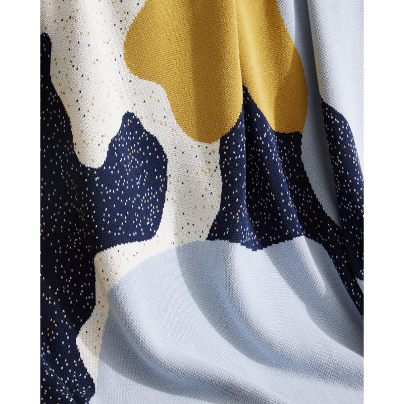 Le Platane Throw Blanket, Yuzu, Egyptian Cotton