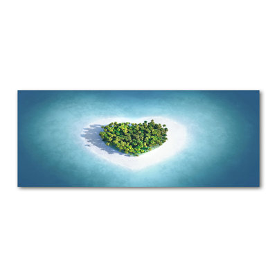 Island Heart Shape - Wrapped Canvas Print