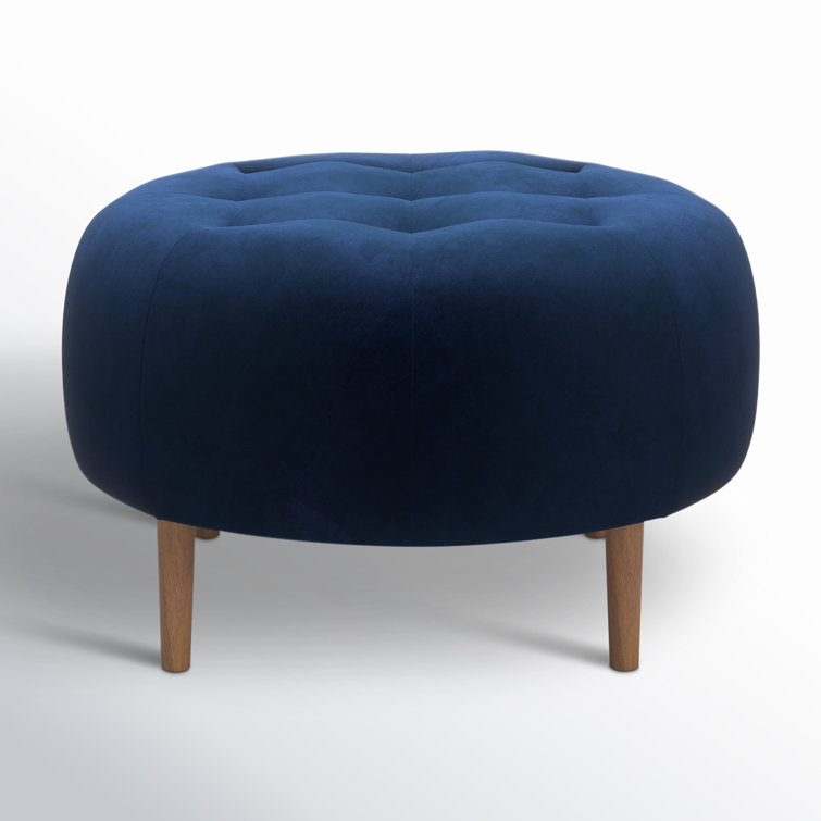 Geo Upholstered Round Ottoman