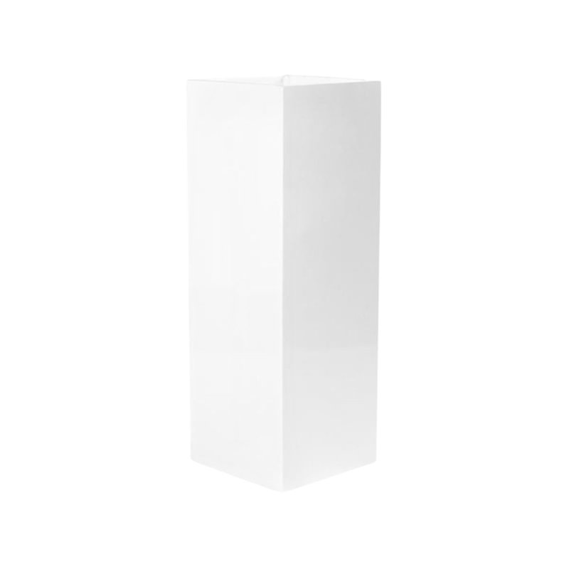 Eastvale Handmade Pot Planter, White, 39.25" H x 19.5" W x 19.5" D