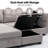 Modular 2-seater Loveseat Sofa With Storage Seats & Ottomans-1023603612