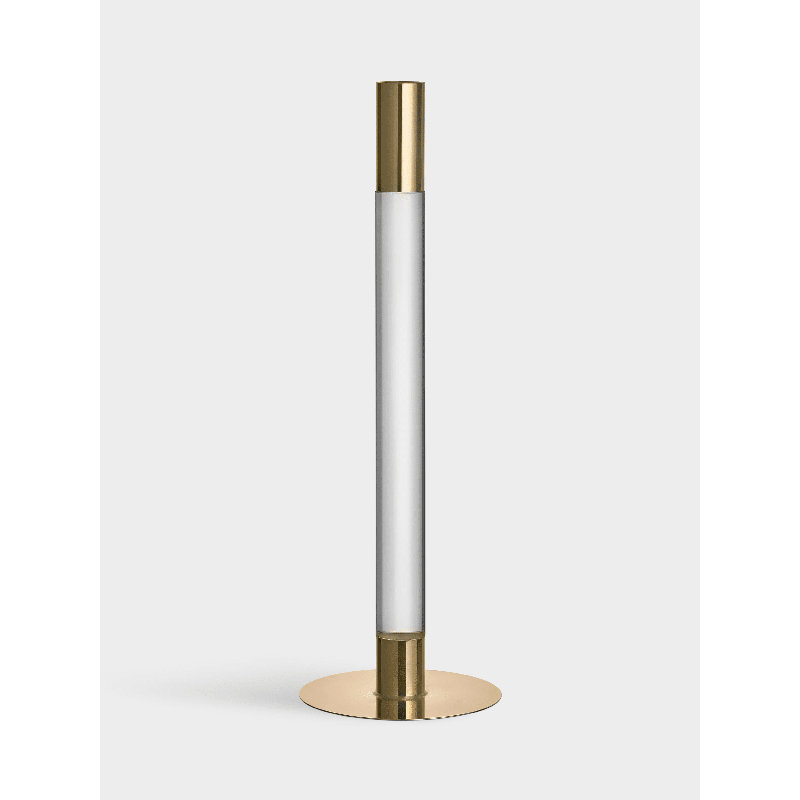 Lumiere Candlestick, Gold, 12.6" H x 4.1" W x 4.1" D