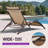 PURPLE LEAF Oversize Outdoor Chaise Lounge Chair Set of 3 Patio Pool Lounger Bronze Aluminum Chairs with Side Table Adjustable Tanning Recliner for Outside Backyard Yard Deck Balcony Beach-1301807408