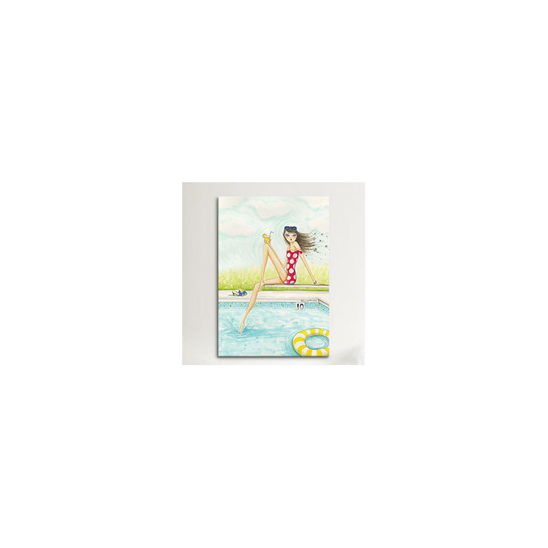 « cour pool #2 », reproduction d’art sur toile, H 60 po x l 40po x P 1,5 po