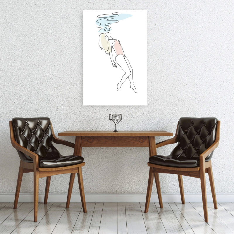 «Underwater Ethereal Minimalist Peaceful Ocean», impression murale, H 36 po x l 24 po