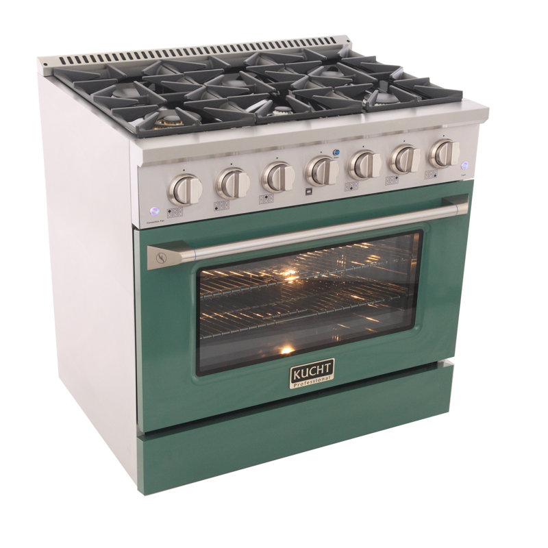 36" 5.2 Cu. Ft. Freestanding Gas, Green, Natural Gas