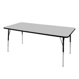 Rectangle Adjustable Height Classroom Activity Table for School and Home