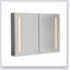 Armoire de rangement murale avec miroir, 6 tablettes ouvertes et rangement réglable, design moderne et durable