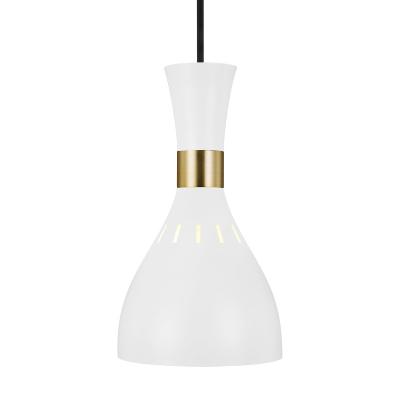 Joan 1 - Light Single Pendant, White/Gold, White/Gold