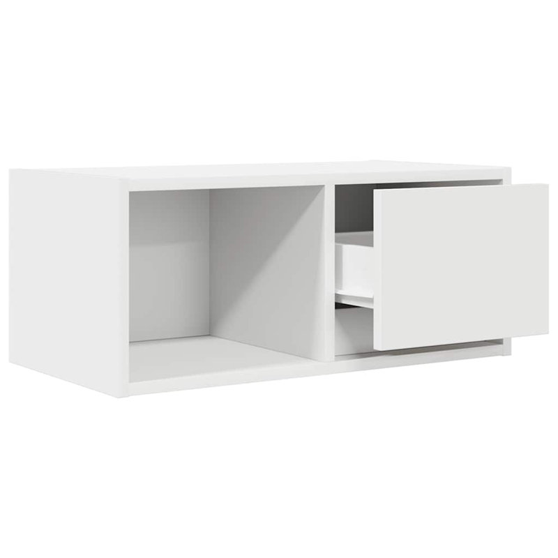 TV Cabinets 2 Pcs 80X31x25.5 Cm Engineered Wood, White, 60 cm