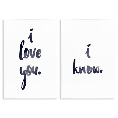 Plaque murale 2 pièces Glam I Love You par House of Lulu
