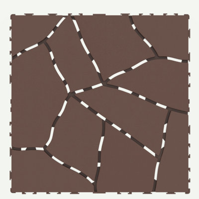 Stone Style 12" Patio Deck Tiles, DIY Module Interlocking Decking Tiles Floor Tile,Easy and Quick Installation Court Tiles for Porch Poolside Balcony Backyard 44pcs