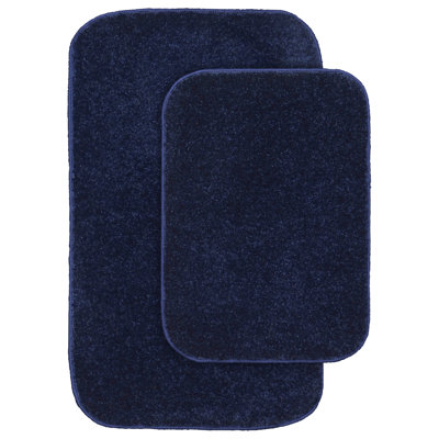 Ensemble de 2 tapis de bain en nylon avec envers antidérapant Felia