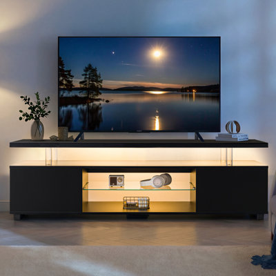 Gupton TV Stand for 60 Inch TV LED Gaming Entertainment Centre Media Storage Console Table with Large Side Cabinet for Living Room