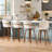 26'' Counter Modern Upholstered 360° Swivel Bar Stools With Curved Backrest & Solid Wood Frame -Linen (Set Of 2)-596337050