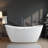66" x 30" cUPC Certified Freestanding Acrylic Soaking Slipper Bathtub Ergonomic Backrest Scratch & Stain Resistant for Bathroom