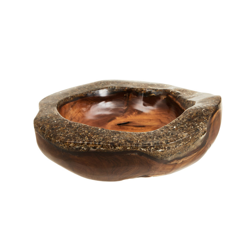 Solid Wood Decorative Bowl