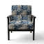 Misty Whispers Moody Patterns - Fauteuil rembourré de style campagnard, chaise d'appoint rustique à motif floral