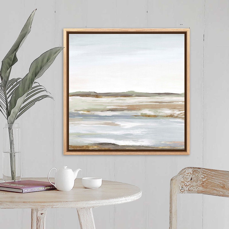 «Vastness I» par Eva Watts - reproduction d'art, H 25,25 po x l 25,25 po, Toile avec cadre photo, Naturel flottant