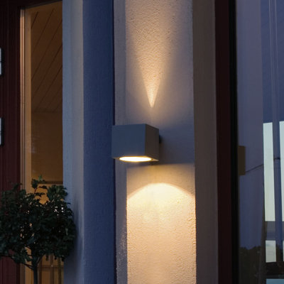 Silver Outdoor Armed Sconce