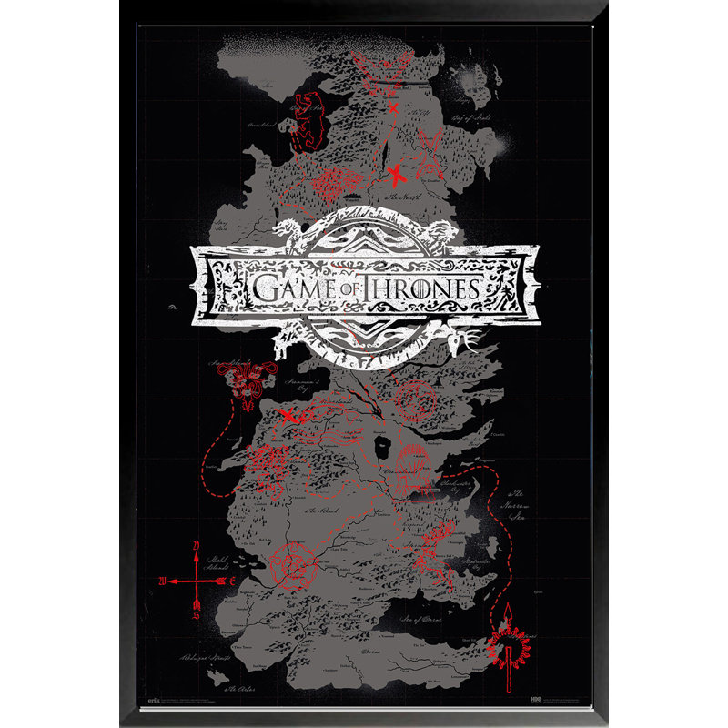 Affiche encadrée «Game of Thrones» 36 x 24